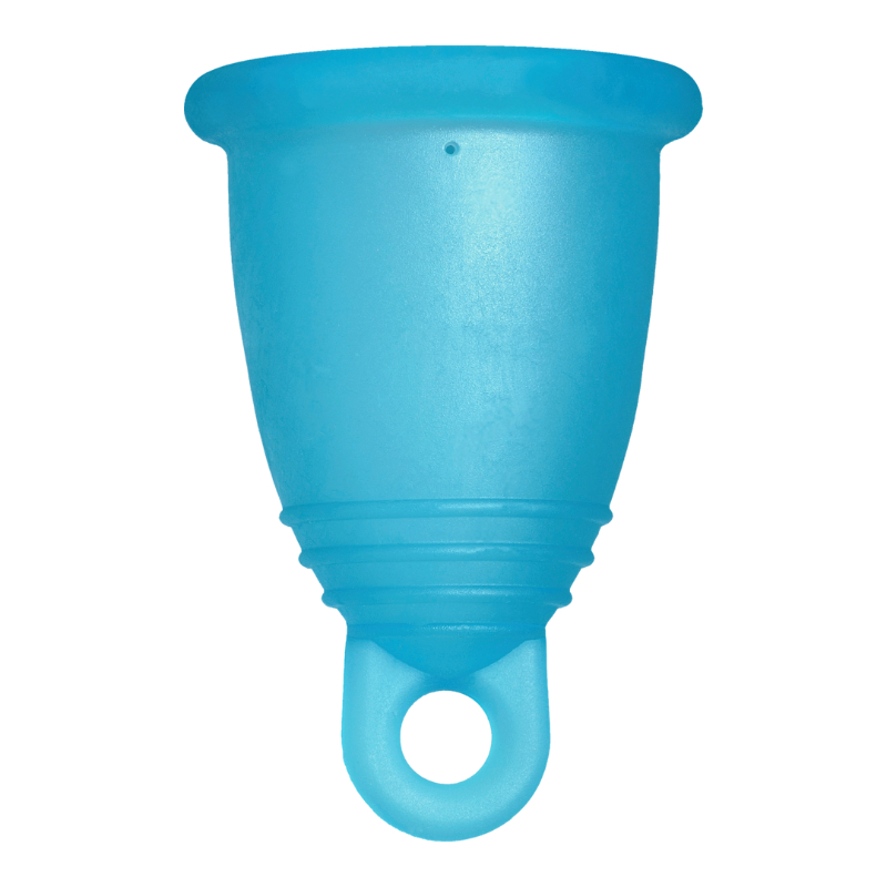 Me Luna® Menstruatiecup | Soft | S | Cyaan | met Ring
