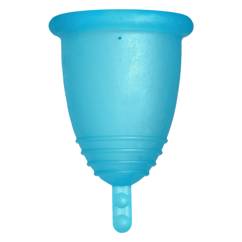 Me Luna® Menstruatiecup | Soft | M | Cyaan | met Steeltje