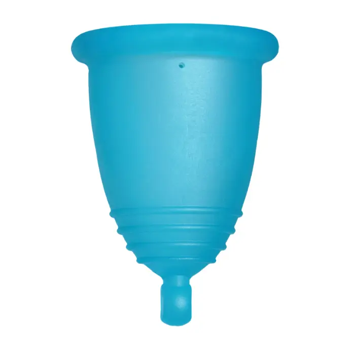 Me Luna® Menstruatiecup | Soft | L | Cyaan | met Balletje