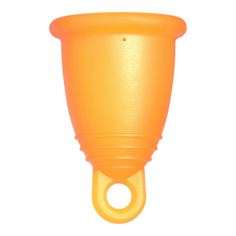 Me Luna® Menstruatiecup | Classic | S | Oranje | met Ring