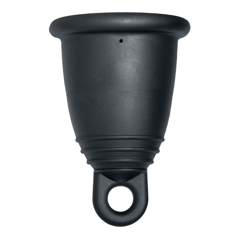 Me Luna® Menstruatiecup | Classic | M | Zwart | met Ring