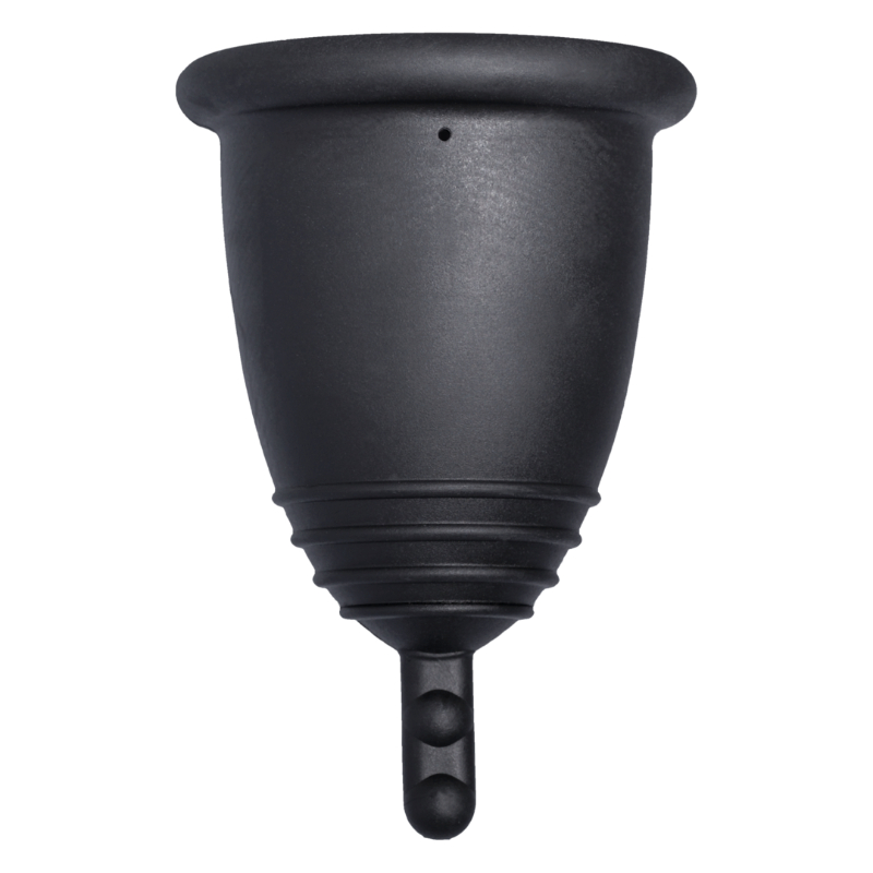 Me Luna® Menstruatiecup | Classic | L | Zwart | met Steeltje