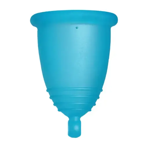 [4260554381055] Me Luna® Menstruatiecup | Soft | L | Cyaan | met Balletje