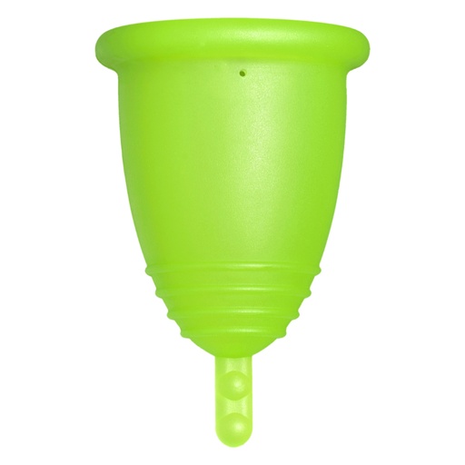 [4260554380430] Me Luna® Menstruatiecup | Classic | M | Groen | met Steeltje