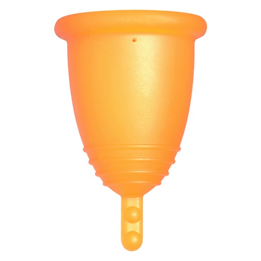 [4260554380553] Me Luna® Menstruatiecup | Classic | L | Oranje | met Steeltje