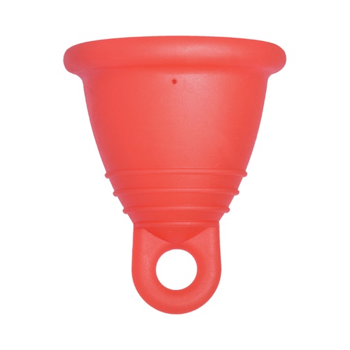 [4260554381802] Me Luna® Menstruatiecup | Classic | Shorty S | Rood | met Ring