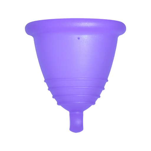 [4260554382199] Me Luna® Menstruatiecup | Sport | Shorty L | Blauw-violet | met Balletje