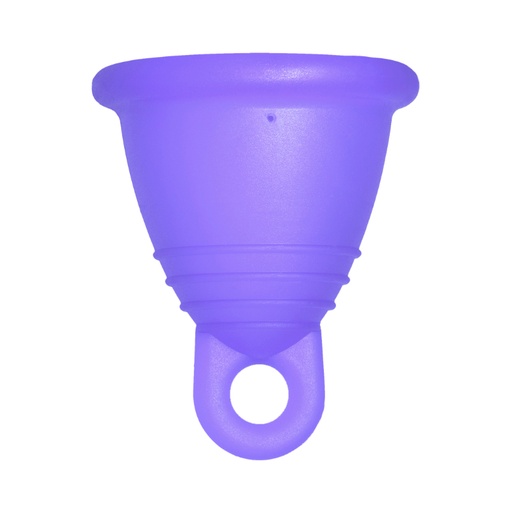 [4260554382267] Me Luna® Menstruatiecup | Sport | Shorty L | Blauw-violet | met Ring