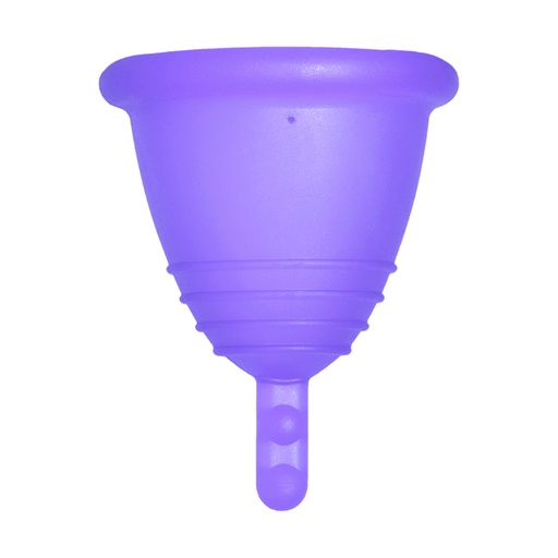 [4260554382335] Me Luna® Menstruatiecup | Sport | Shorty L | Blauw-violet | met Steeltje